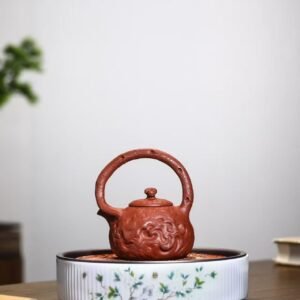 “Gong Chun Tiliang” Master Carved Yixing Teapot
