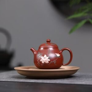 “Run Hong” Magnolia Blossom Yixing Teapot