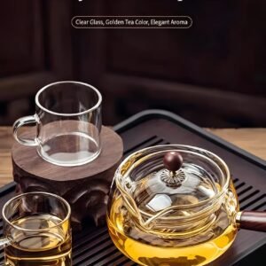 Covered Bowl & Teapot (Glass Side-Handle Pot / Boiling Kettle)