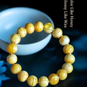 Natural Amber Bracelet (Golden Amber)