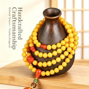 Natural Amber 108-Bead Long Strand